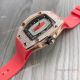 Swiss Bust Down Richard Mille Lady watch RM007-1 Red Rubber Strap (5)_th.jpg